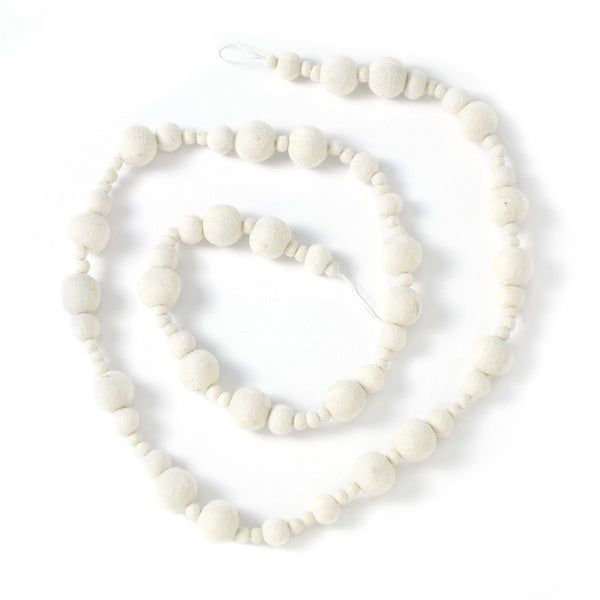 white felt pom garland