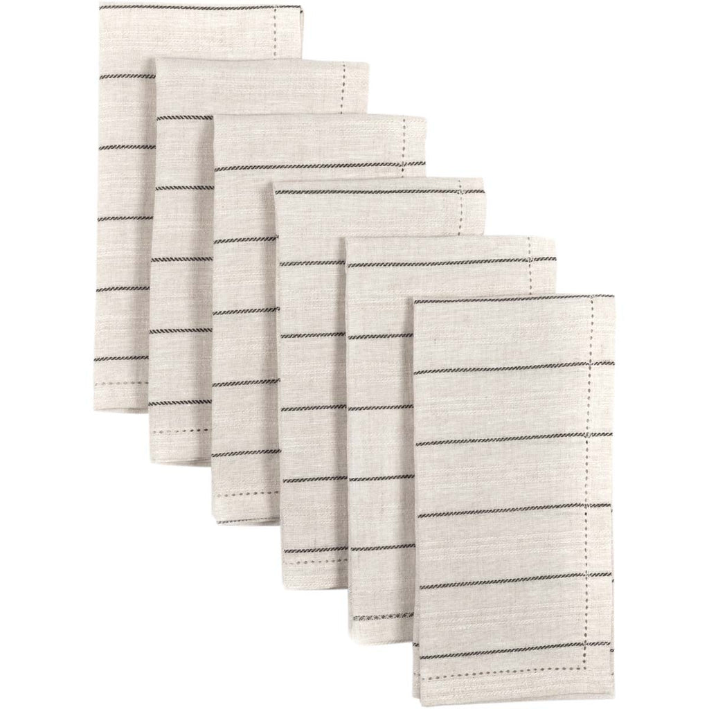 Rosanna Striped Napkins Set of 6, 3 colors available