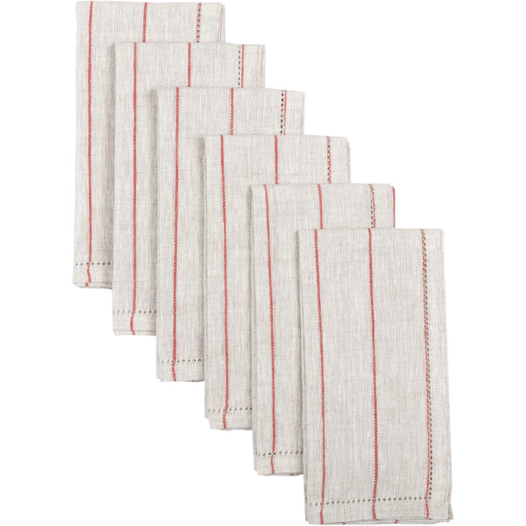 Rosanna Striped Napkins Set of 6, 3 colors available