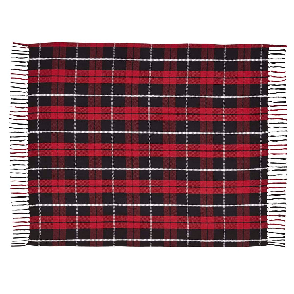 red & black plaid throw blanket