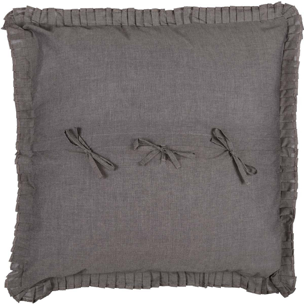 Charcoal Chambray Euro sham back side