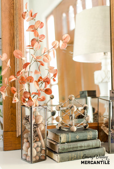tall narrow antique brass candle lantern