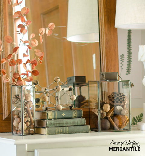 antique brass candle lantern