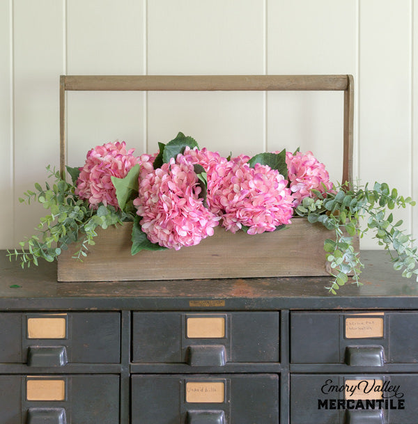 artificial dark pink hydrangea pick