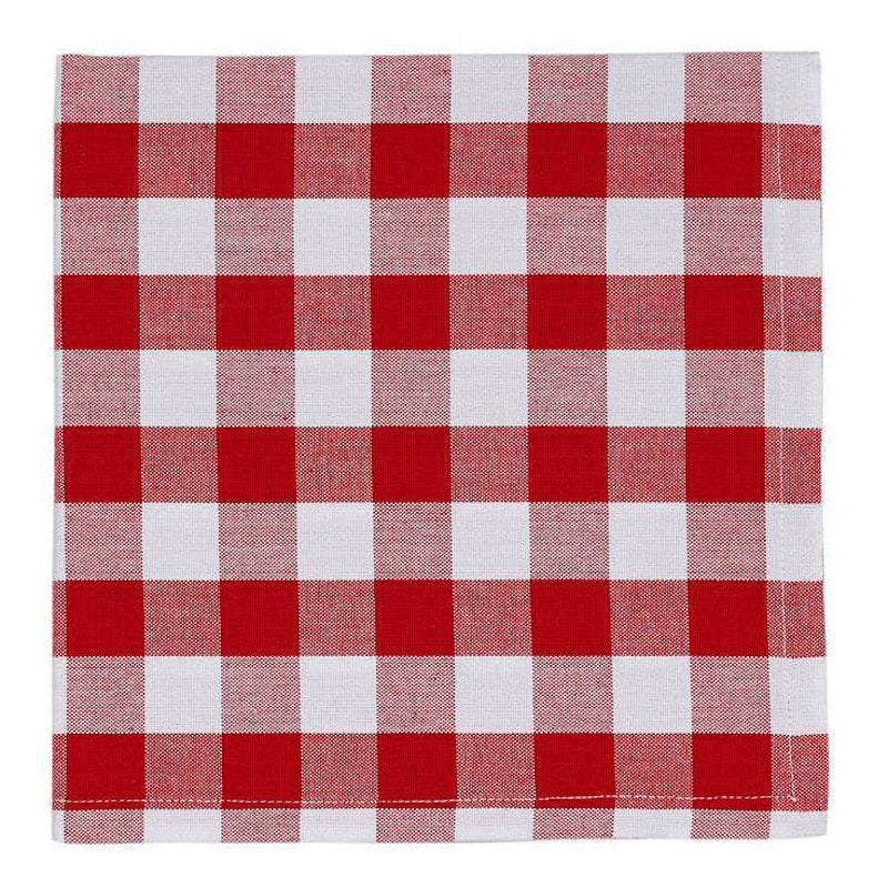 red and white checked cloth napkins