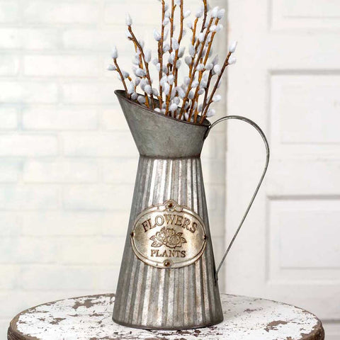 Farmhouse Metal Pitcher with Handle