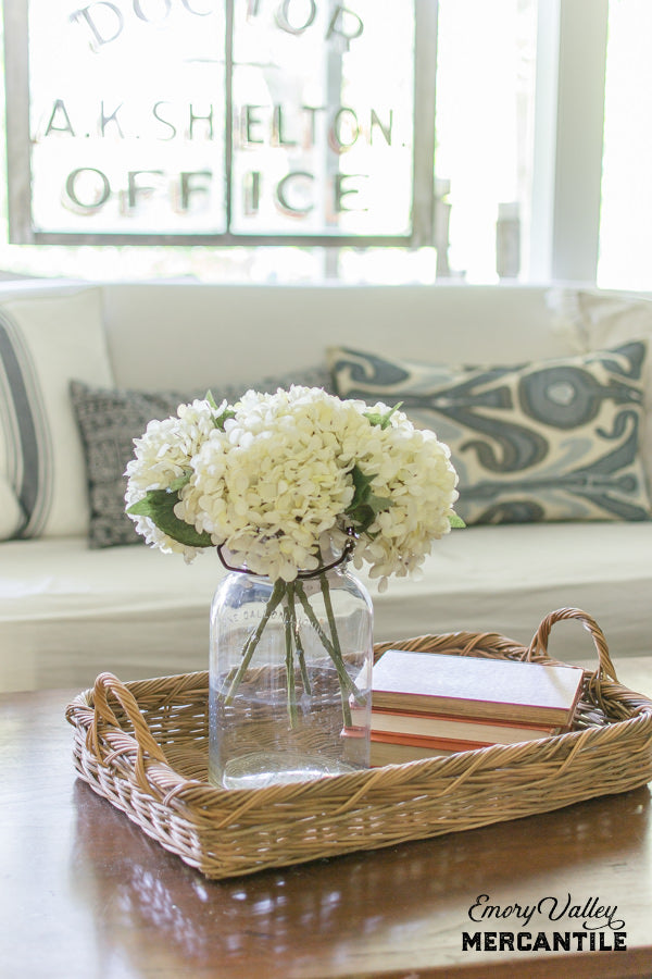 Faux Creamy White Hydrangea Pick, Set of 3