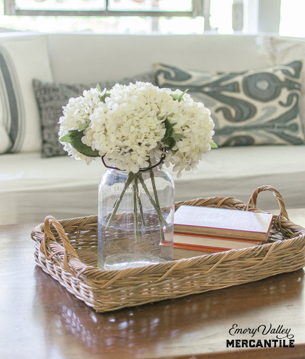 Faux Creamy White Hydrangea Pick, Set of 3