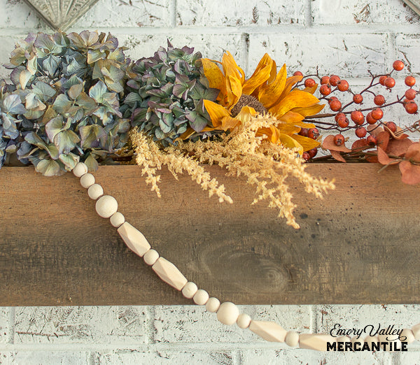 wood bead garland strand