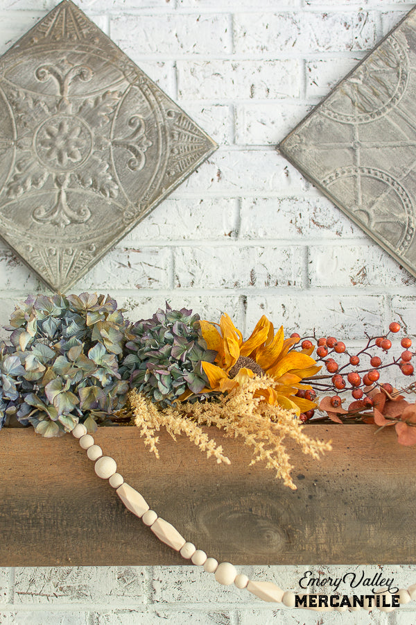 wood bead garland strand