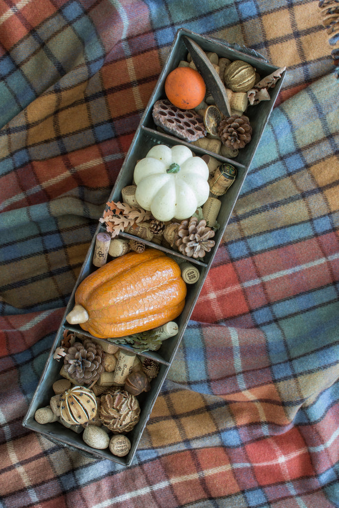 farmhouse style divided metal chicken feeder planter organizer