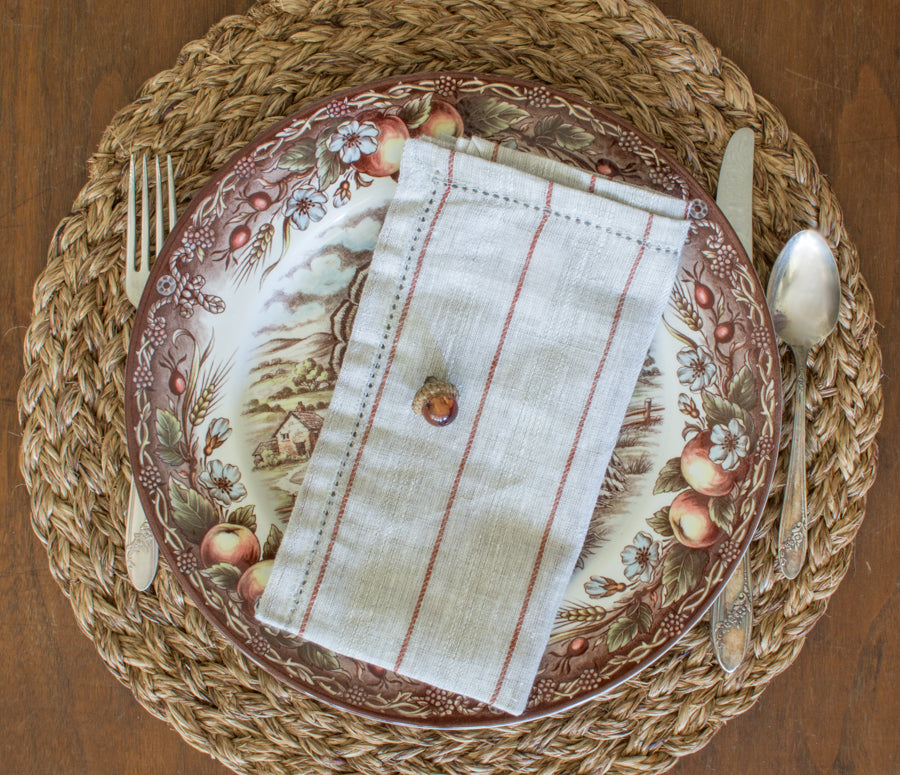 Rosanna Striped Napkins Set of 6, 3 colors available