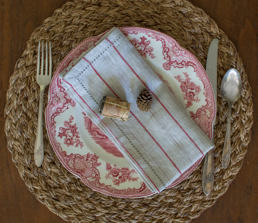Rosanna Striped Napkins Set of 6, 3 colors available
