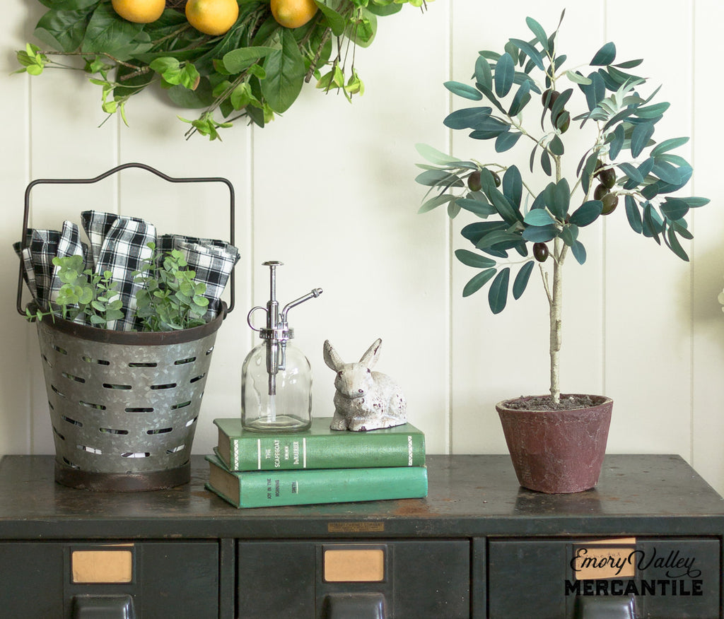 faux artificial olive tree in terracotta pot