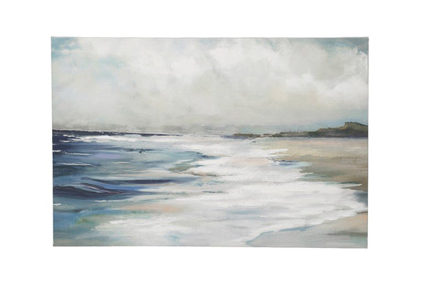 hand painted beach scene canvas wall art