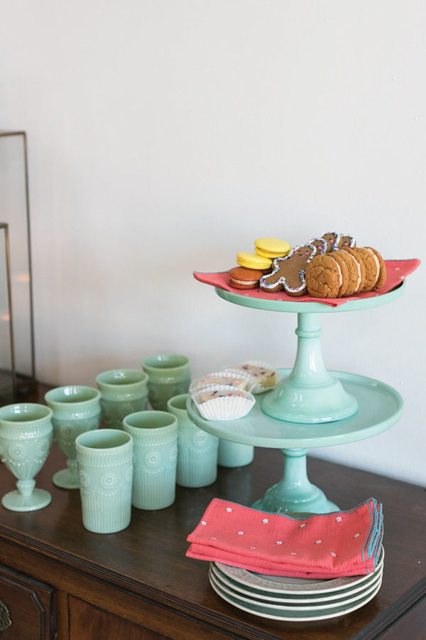 jadeite glass cake stand