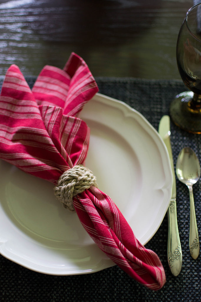 jute rope napkin ring