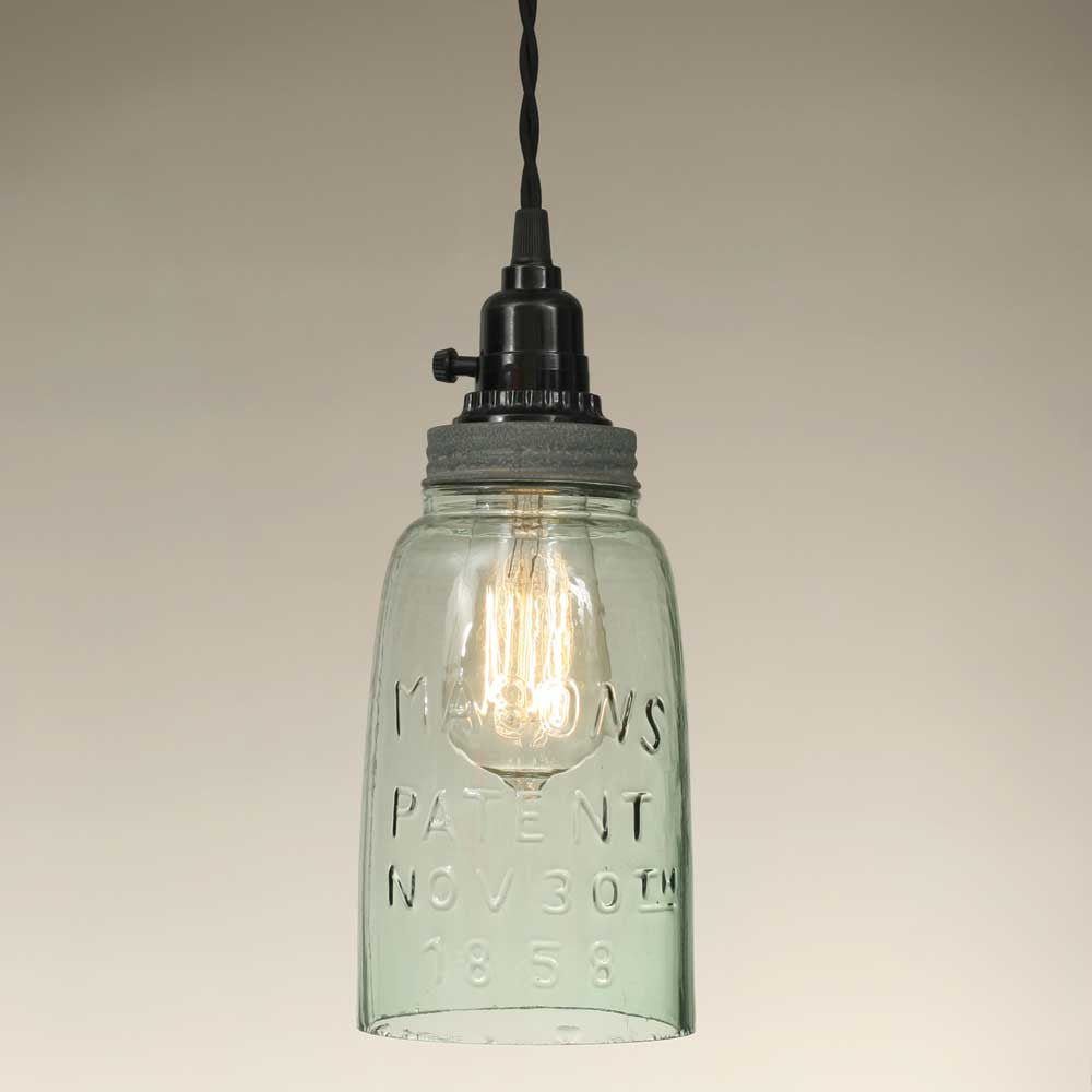 mason jar pendant light globe