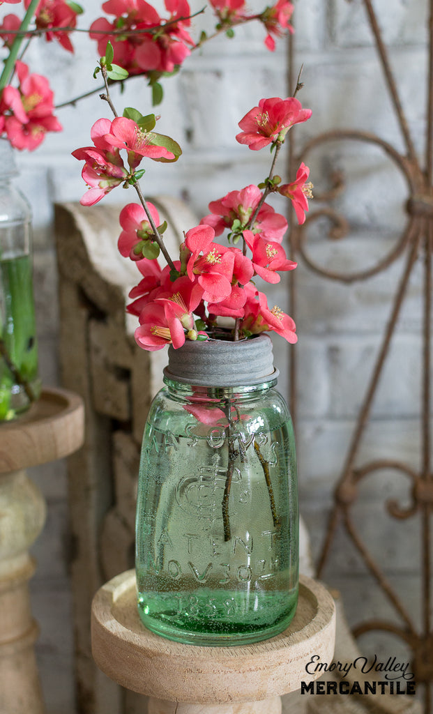 Pint Mason Jar with Flower Frog Lid