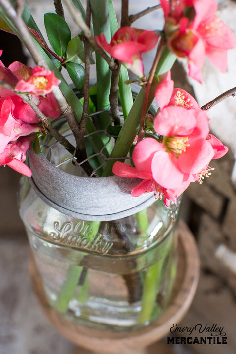 Mason Jar Flower Frog Lid