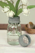 mini mason jar with flower frog lid