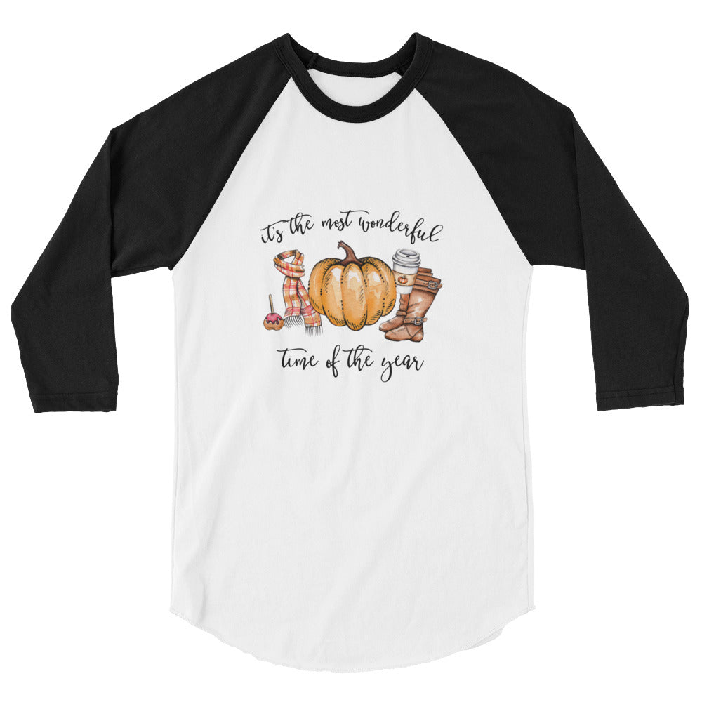 the most wonderful time of the year fall pumpkin baseball tee