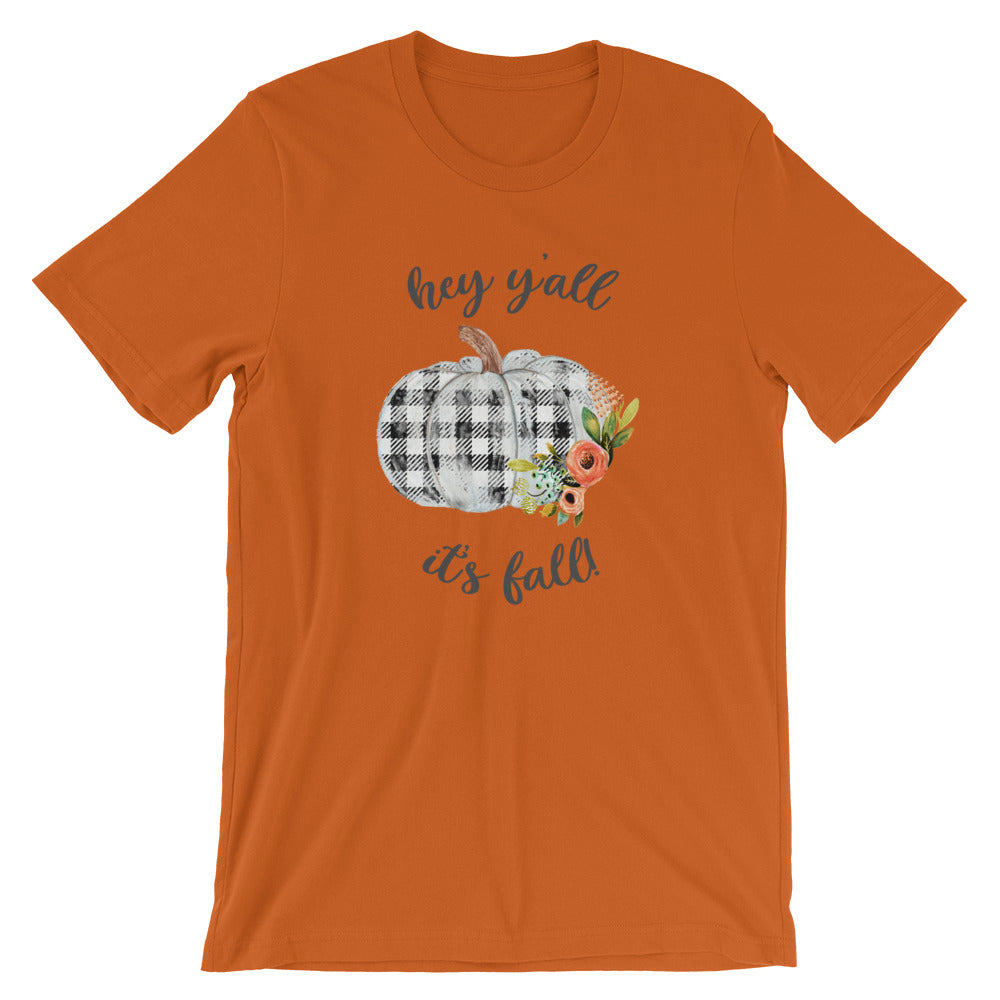 Hey Y'all It's Fall Buffalo Plaid T-Shirt