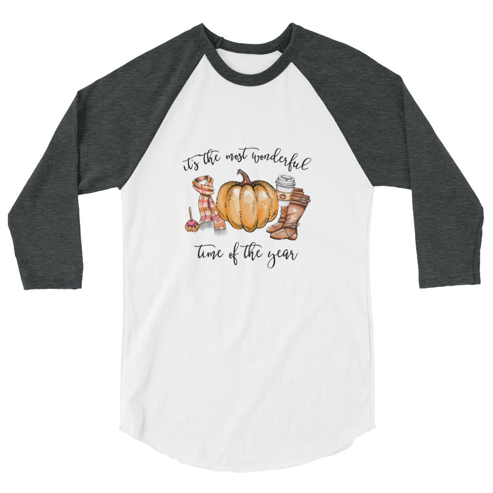 the most wonderful time of the year fall pumpkin baseball tee