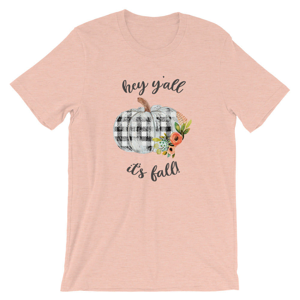 Hey Y'all It's Fall Buffalo Plaid T-Shirt