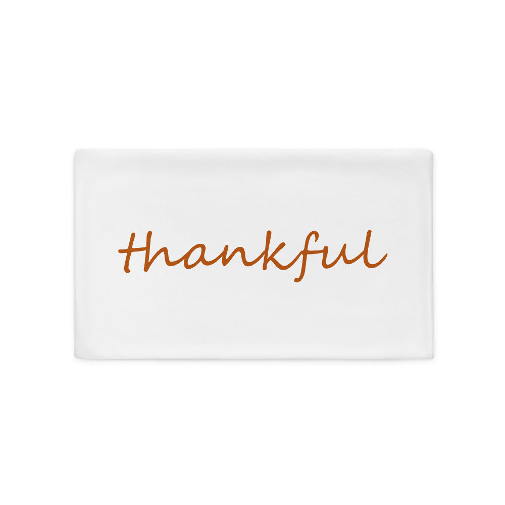 Thankful Zippered Throw Pillow Cover