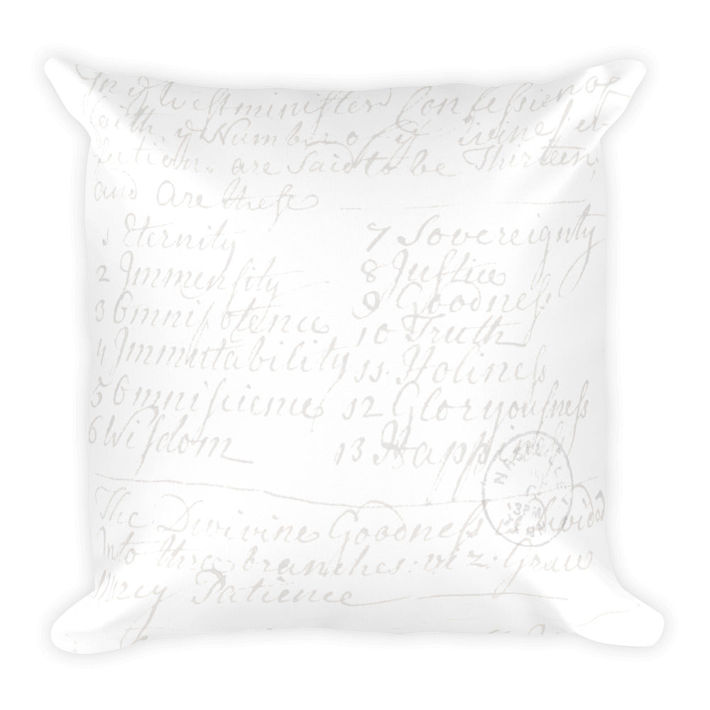 Vintage Script Square Pillow