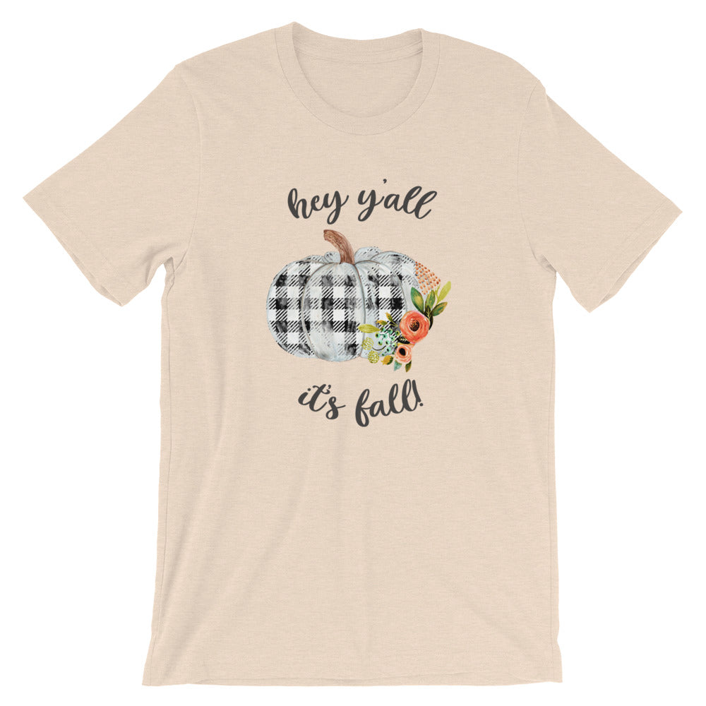Hey Y'all It's Fall Buffalo Plaid T-Shirt