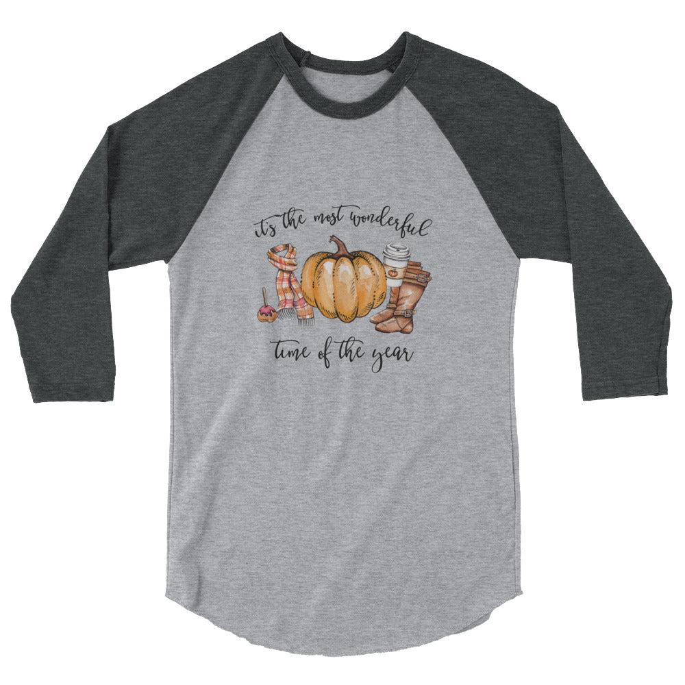 the most wonderful time of the year fall pumpkin baseball tee