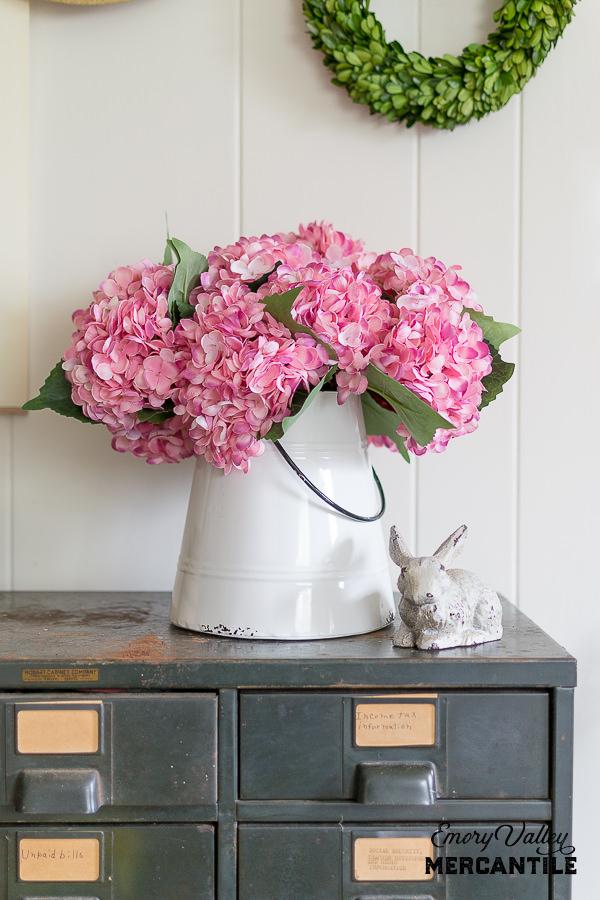 realistic faux hydrangea stems