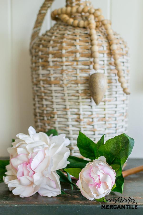 realistic faux peonies