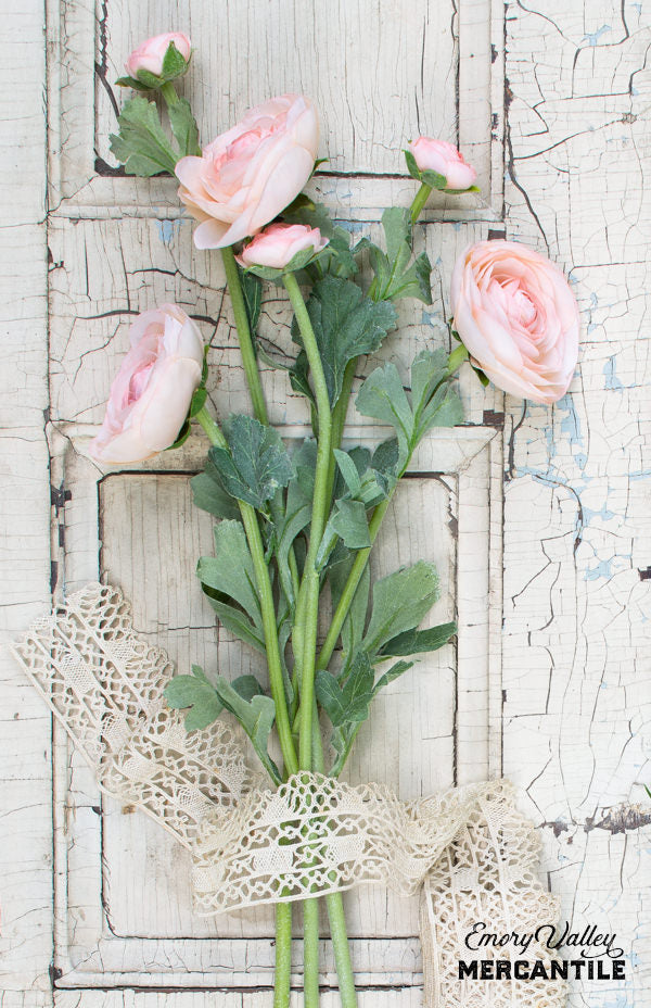 realistic faux ranunculus stems