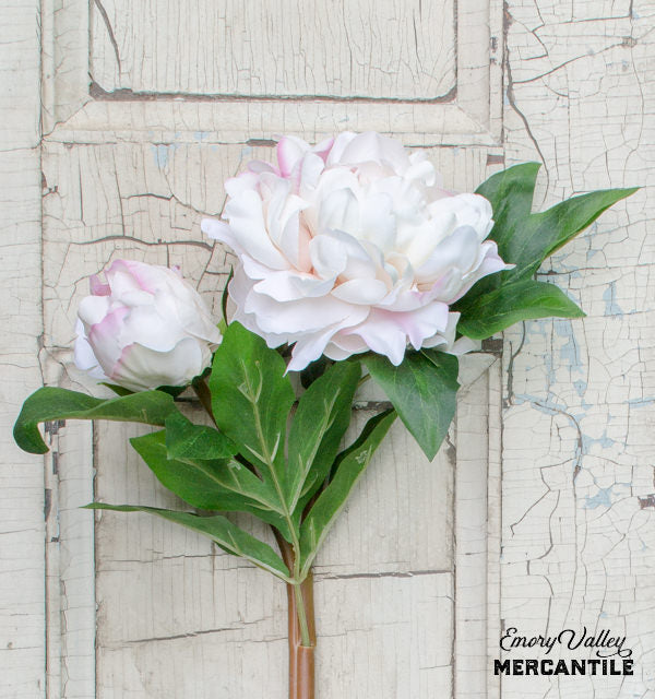 realistic faux peonies