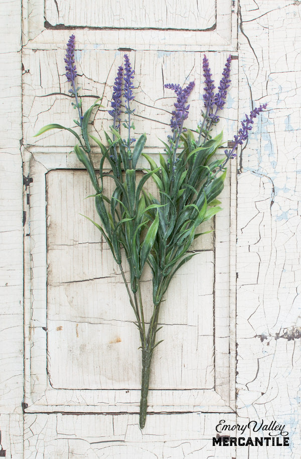 Faux Lavender Bush Spray