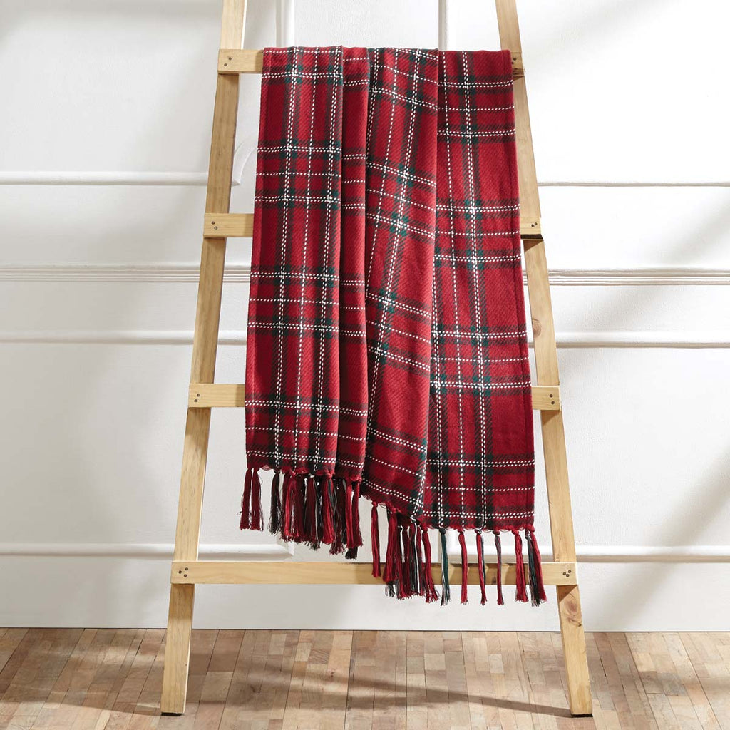 red plaid throw blanket