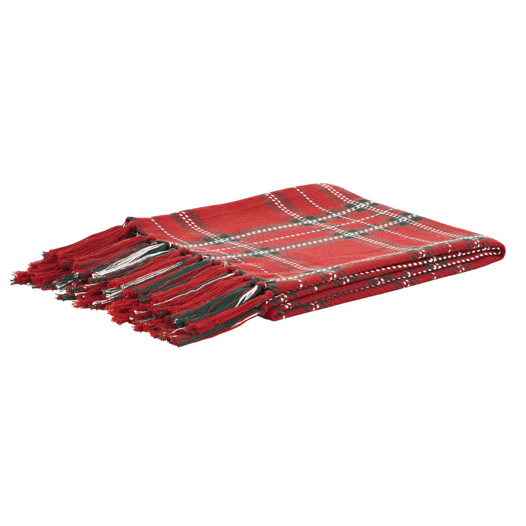 red plaid throw blanket