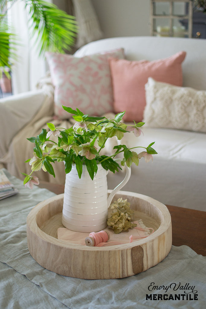 Kristina Round Wooden Tray