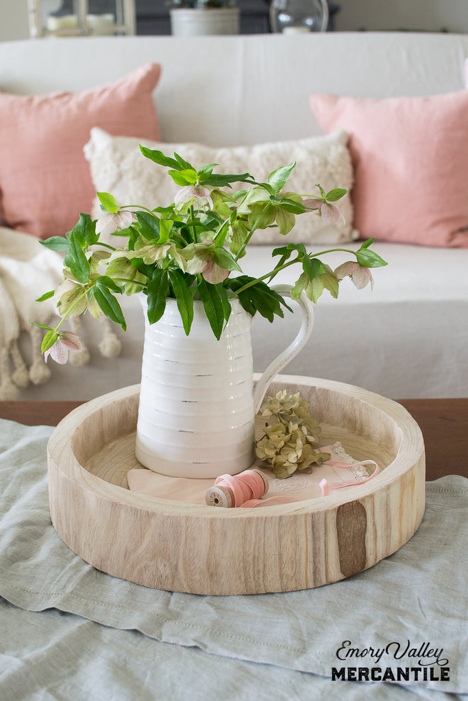 Kristina Round Wooden Tray