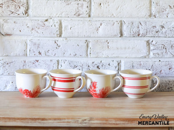 stoneware Christmas mugs