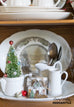 birch and paper LED mini house Christmas ornament
