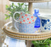 three tiered wood stand tray with beaded edge