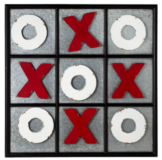 large magnetic galvanized wall mounted tic tac toe