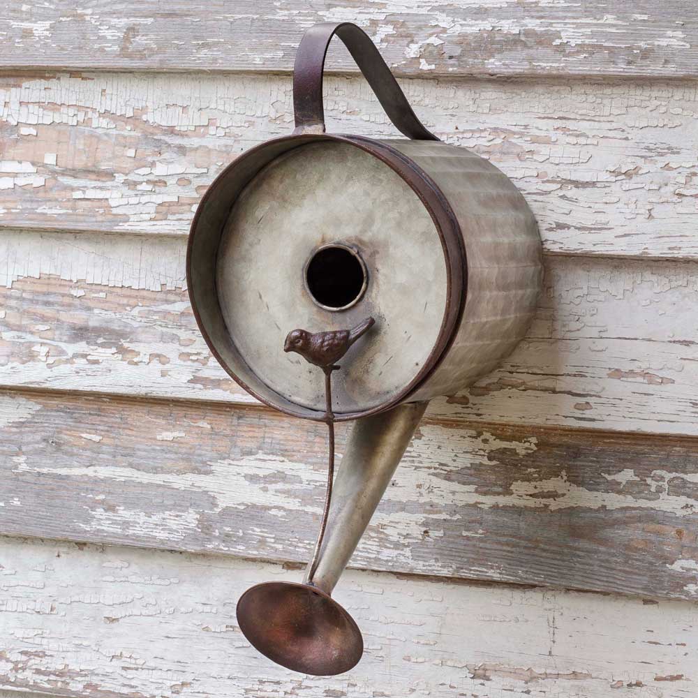 watering can birdhouse