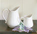 white stoneware pitcher