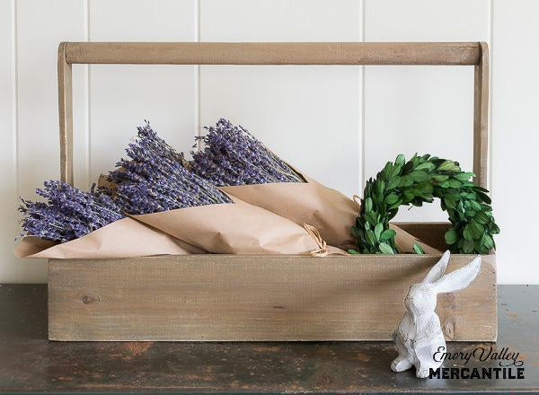 wooden garden trug tool caddie