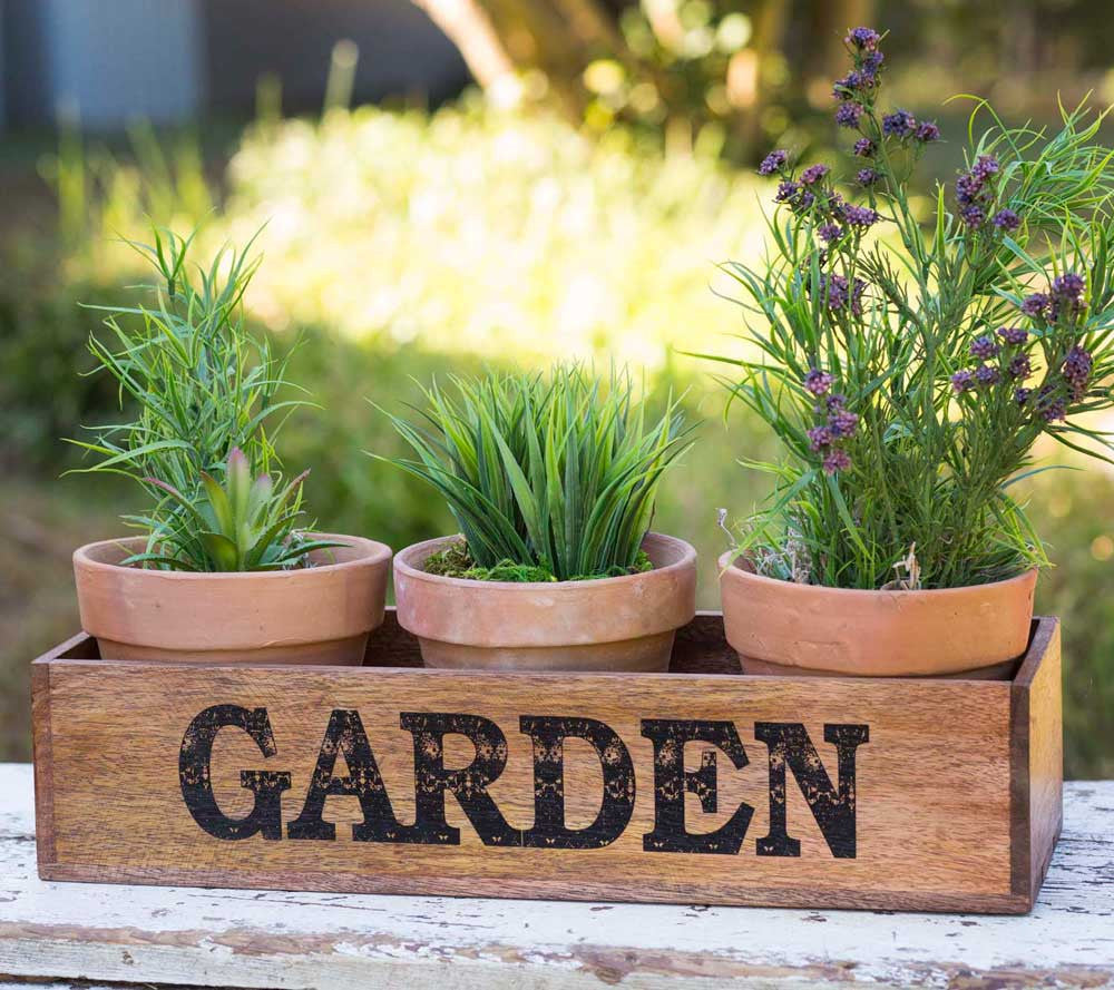 wooden garden planter box